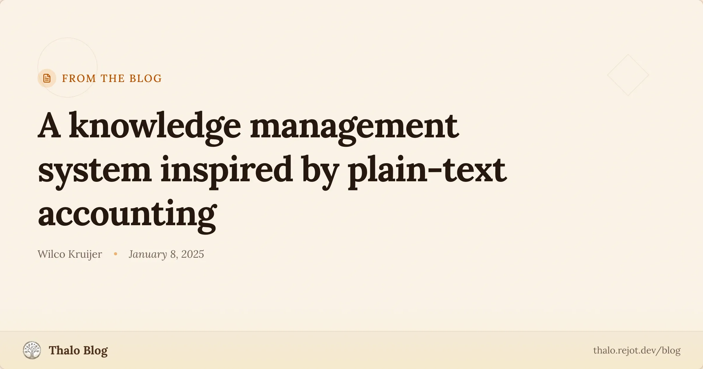 A knowledge management system inspired by plain-text accounting